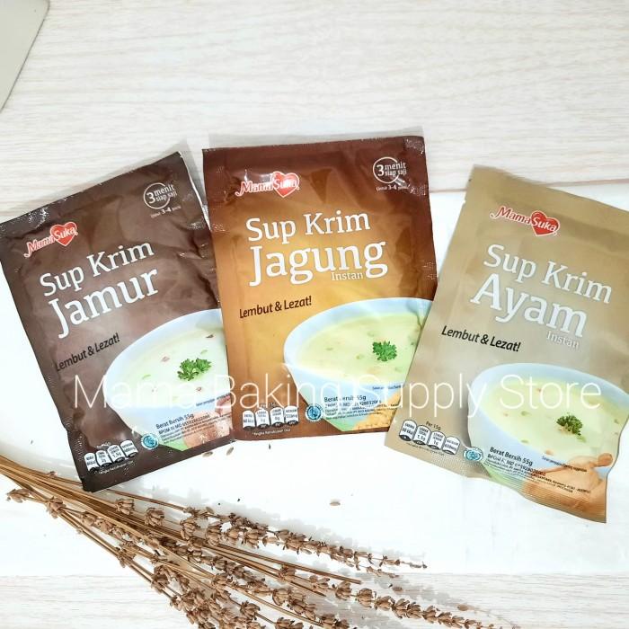 

MAMA SUKA Sup Krim Creamy Cream Soup Ayam Jagung Jamur Instant 55 gr [TERLARIS 111] | [TERLARIS 222]