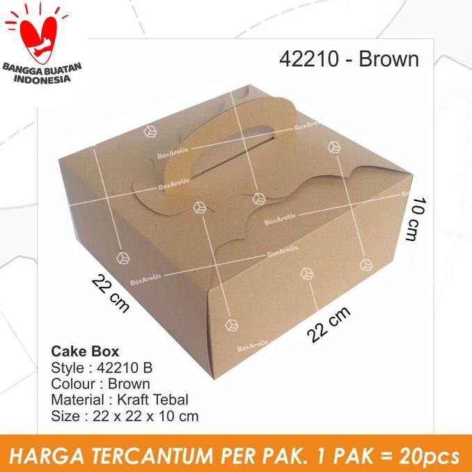

Monggo] 42210 B | Packaging, Dus Kue, Box Kue, Gift Box - Cokelat