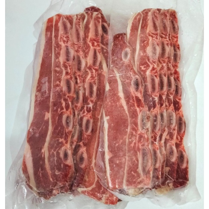 

NATUREFOOD DAGING SAPI BEEF YAKINIKU BONE IN SHORT RIBS BLACK ANGUS MB4