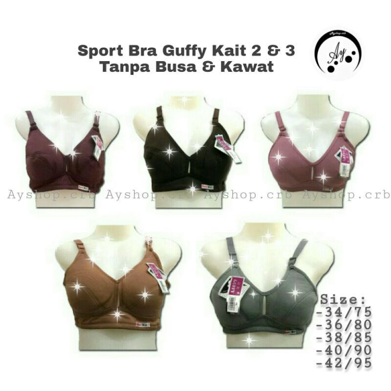 (FREE GIFT CUTE) SPORT BRA GUFFY - BH - Pakaian dalam Wanita - BH GUFFY - BH SPORT WANITA - TERLARIS