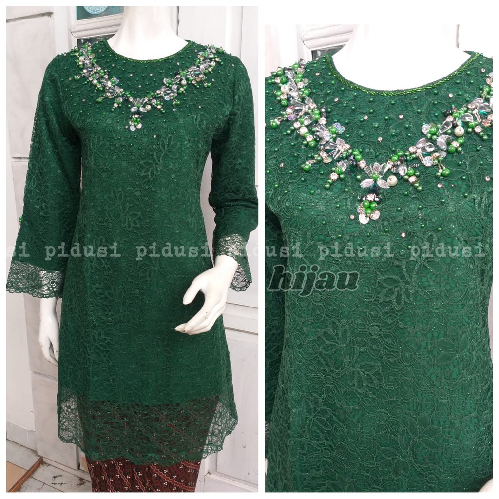 PROMO TUNIK BROKAT PAYET / TUNIK BROKAT PAYET MUTIARA / TUNIK PESTA (ATASAN SAJA)