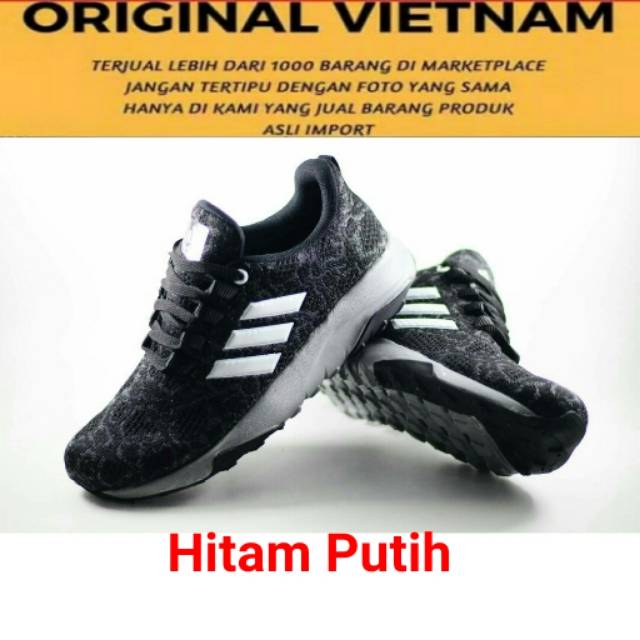 Sneaker Pria Batam ELIZA Darlene Casually Sneakers Hitam Putih Fullblack Bernapas New