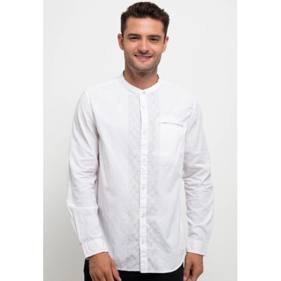 Watchout Jeans - JS810810002 Kemeja Koko Putih Pakaian Muslim Pria