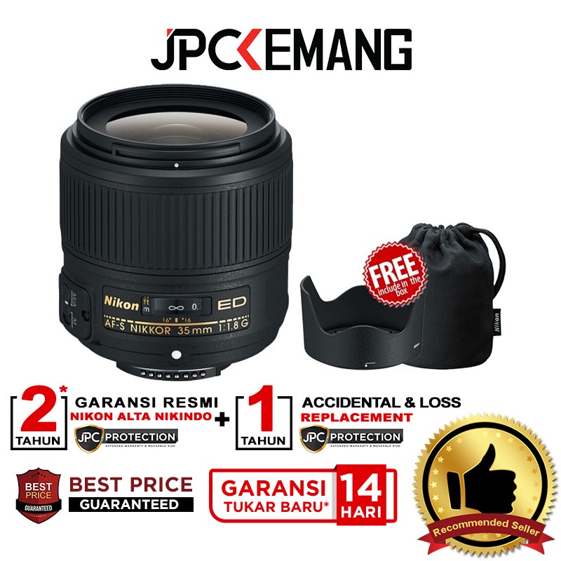 Nikon AF-S 35mm f1.8G ED AFS 35 mm f/1.8 Garansi Resmi