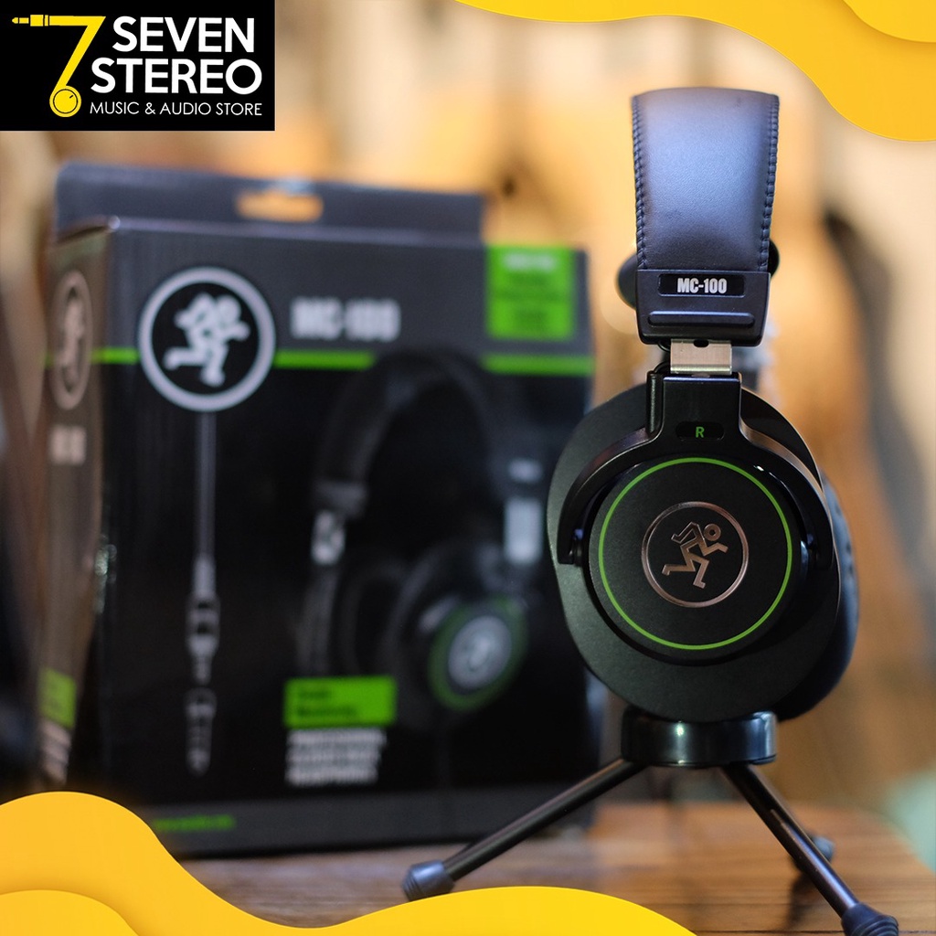 MACKIE MC100 MC 100 Headphone Monitoring Flat Closed Back