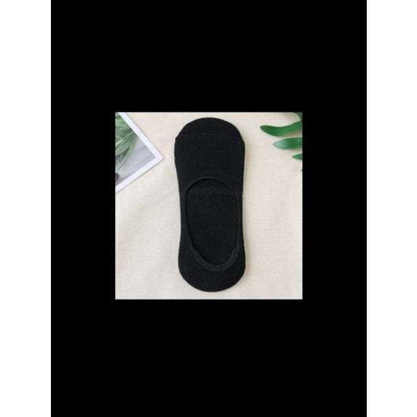 KAOS KAKI BALET INVISIBLE/KAOS KAKI PENDEK/HIDDEN SOCK PRIA WANITA DEWASA-Hitam