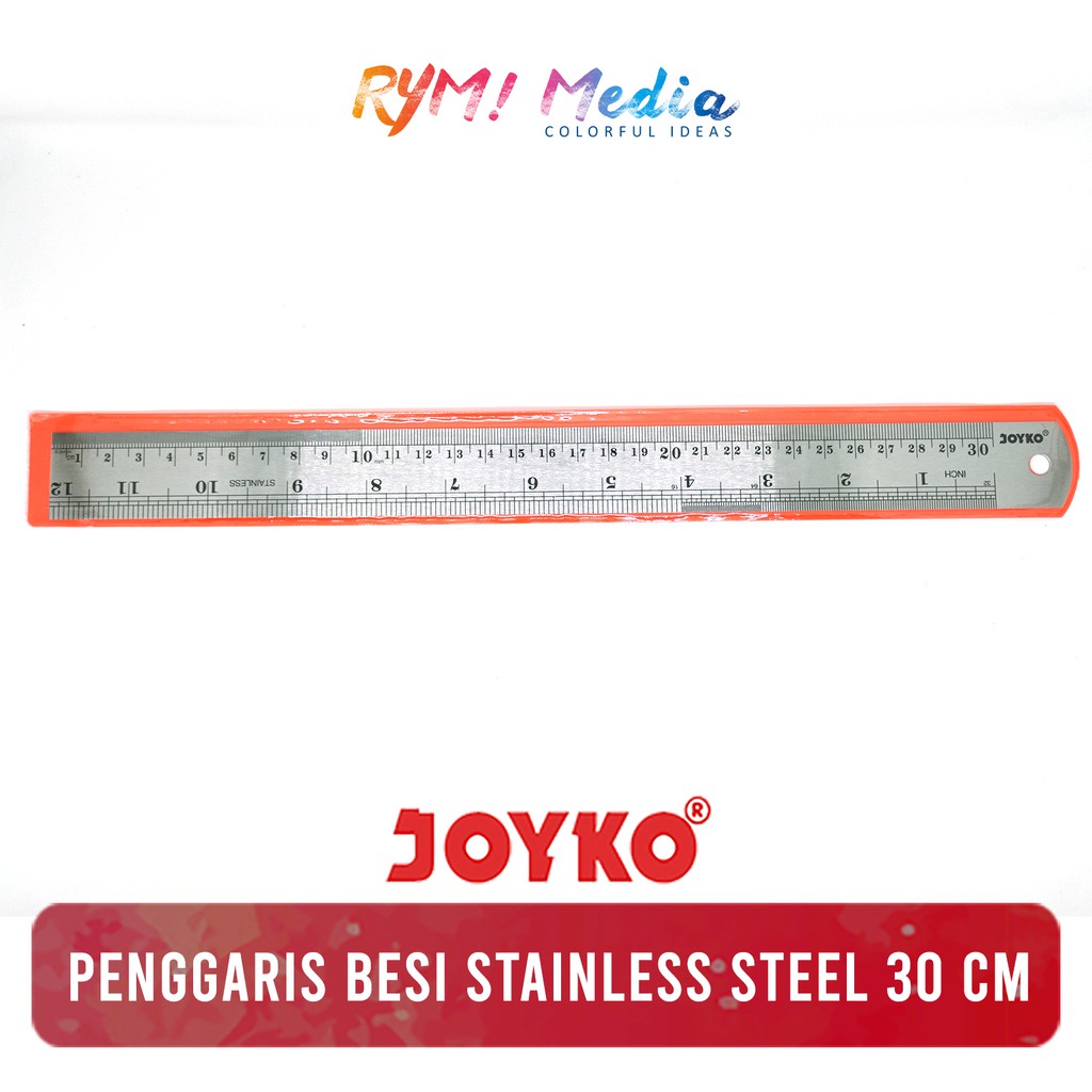

JOYKO Penggaris Besi 30 cm / Stainless Steel Ruler Panjang 30cm 1 pcs