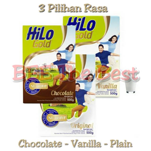 

Hilo Gold Chocolate Vanilla Original 500g - Coklat Vanila Plain 500gr 500 gram