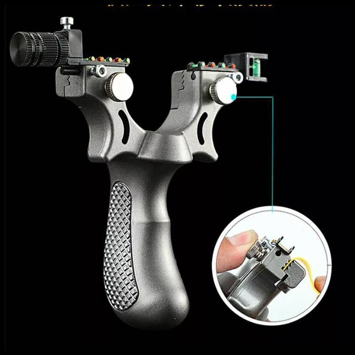 Ketapel Greyhound Flatband Slingshot With Led Optic Scope Hard Resin
