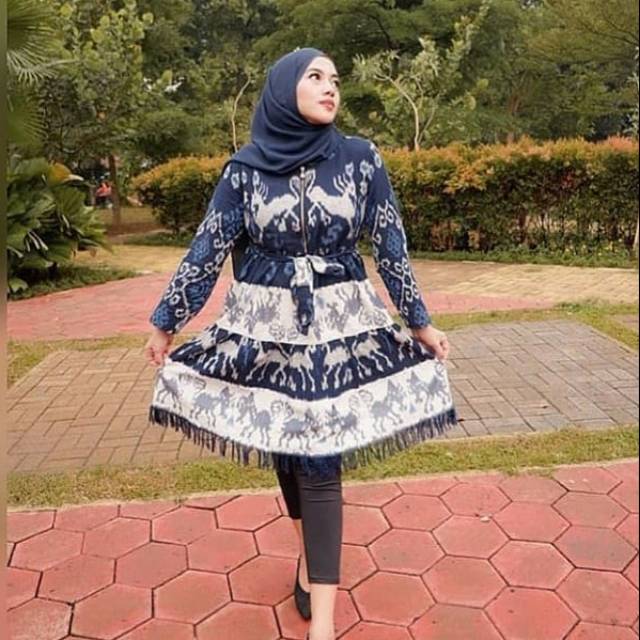 Dres tenun motif sumba original Z10