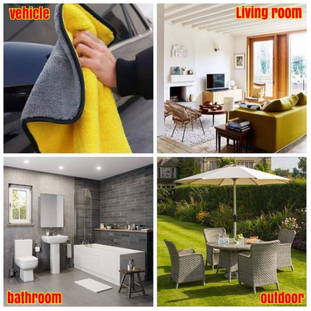 Lap Handuk Microfiber 2 sisi Serbaguna 800gsm 40 x 38 cm