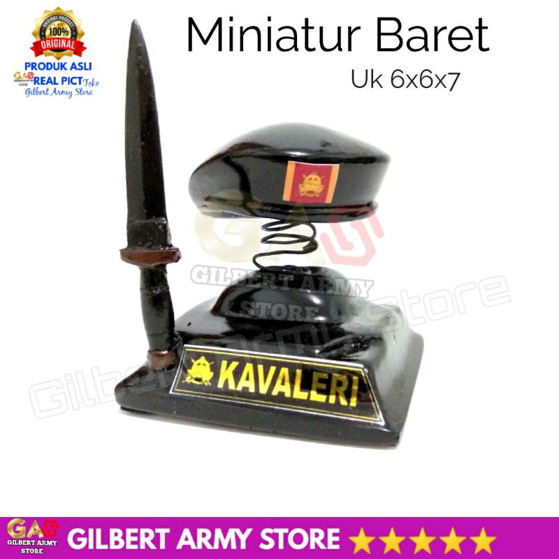 GILBERT ARMY STORE Miniatur Baret Kavaleri Infanteri Hiasan Pajangan Dashboard Dasbor Mobil Unik Lucu Kesatuan Tni Terbaru Grosir Murah asesoriea Patung Keren