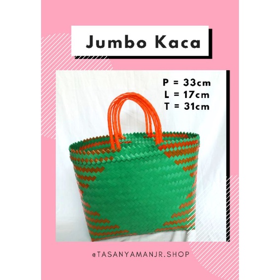 TASANYAMANJR.SHOP - Tas anyaman kaca JUMBO