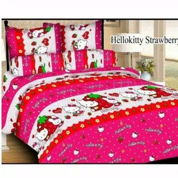 sprei homemade karakter hello kitty