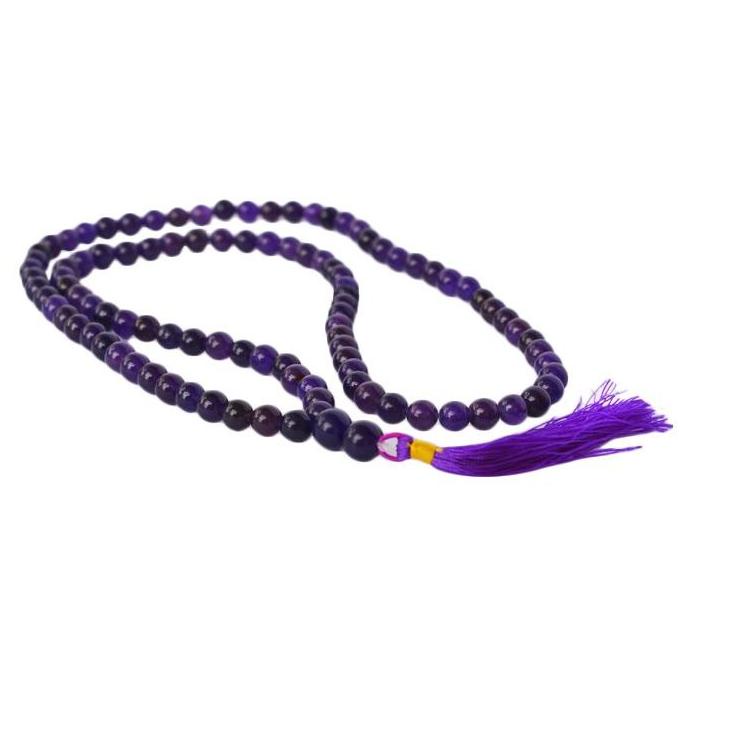 ✧ [] Tasbih Batu Kecubung Asli Kalimantan - Ungu ✤