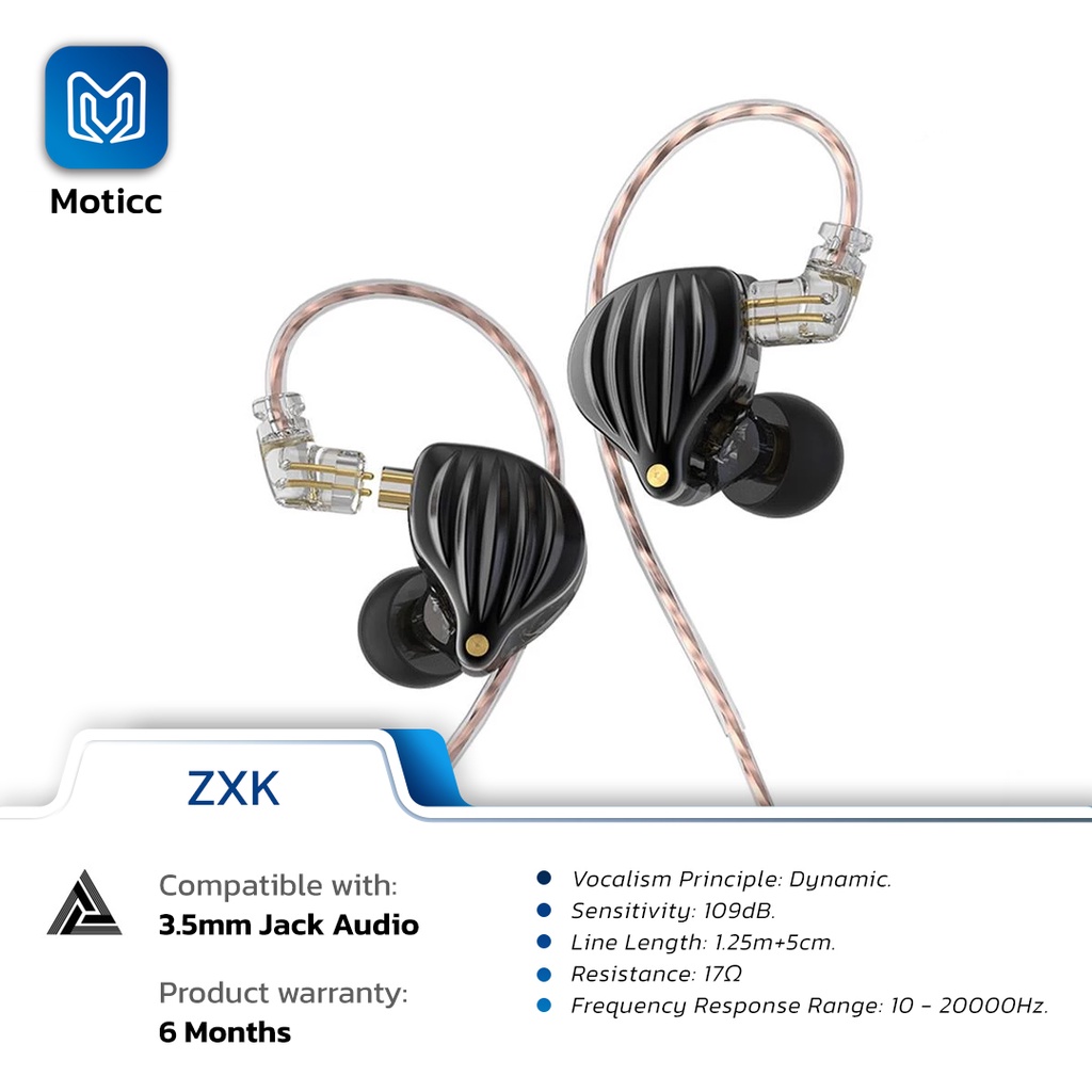 QKZ ZXK with Mic Super Perceptual Sound In Ear Monitor Earphone