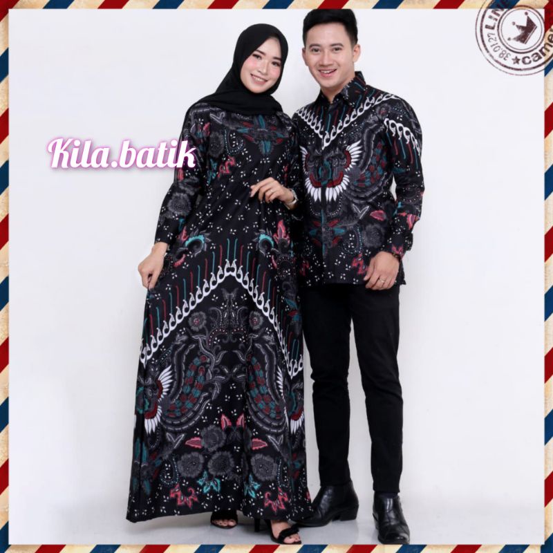 Maura Couple Sania Ruffle Batik Couple ori Ndoro jowi DNT motif kupu putih Garansi Termurah S M L XL XXL