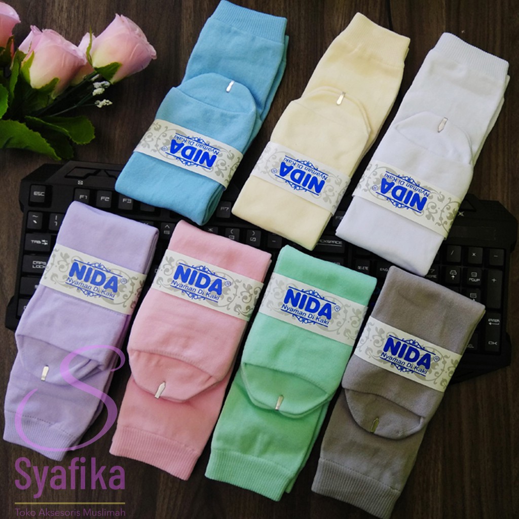 NIDA KAOS KAKI WUDHU MUSLIMAH WARNA PASTEL