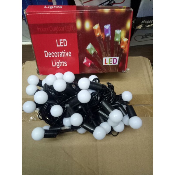 lampu hias musik lampu natal warna warni bulat