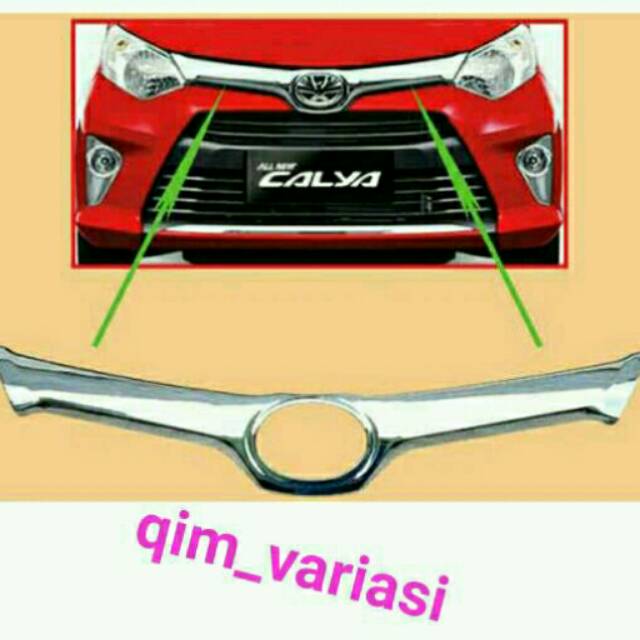 variasi grill hood moulding Calya original