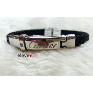Dijual Premium Bracelet   Gelang Kulit Cartier Brand Leather Import   BOX Diskon
