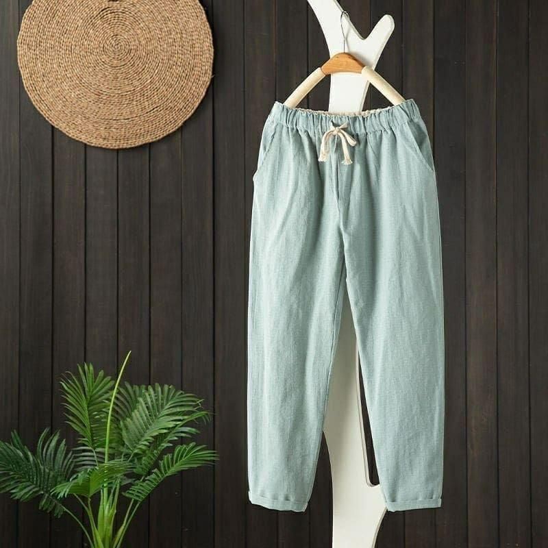 BEST SELLER Costa Pants Tali / Celana Baggy Wanita Korea / Linen Pants Wanita Terbaru