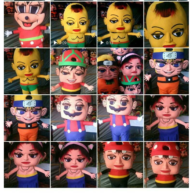 boneka mampang karakter kartun