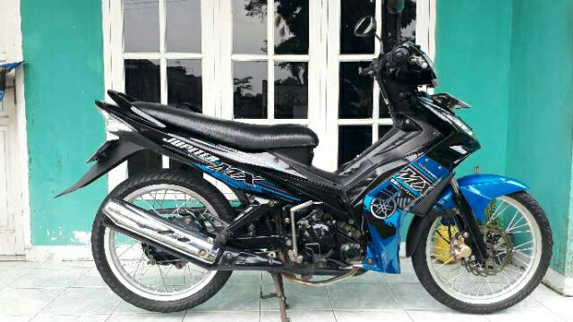 Striping sticker variasi old jupiter mx 135 hitam biru