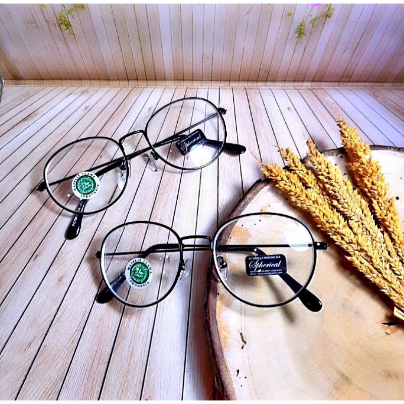 KACAMATA MINUS FRAME OVAL RETRO PRIA WANITA FRAME KACA MATA OVAL TERMURAH