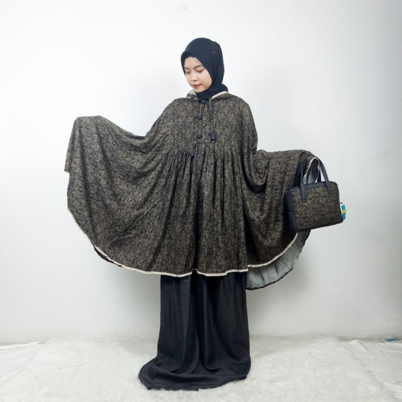 QATIFA Mukena Poncho Denim