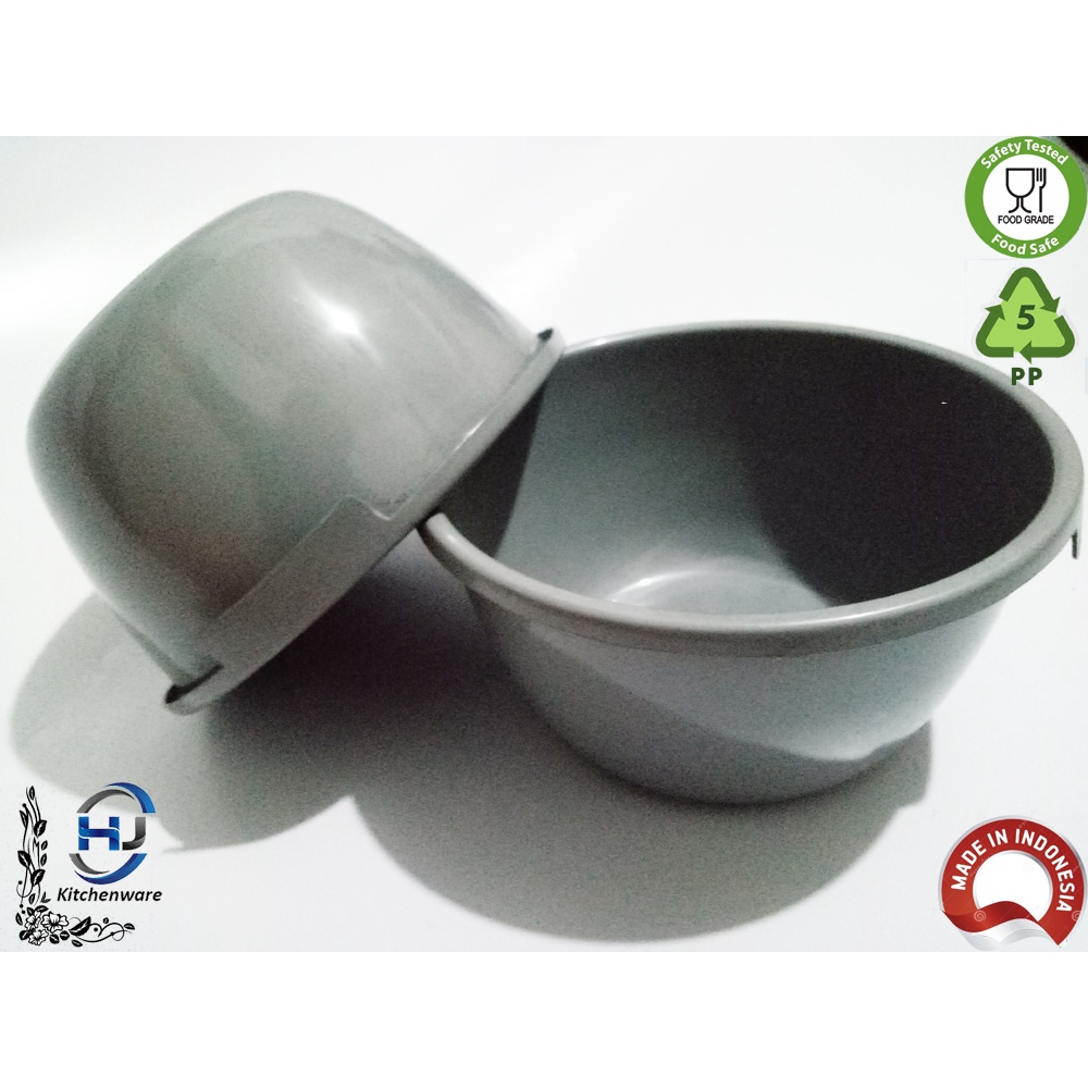 Baskom Plastik Serbaguna Besar 20 CM / Baskom Bee Plast 10 / Abu-Abu / Bak / Murah