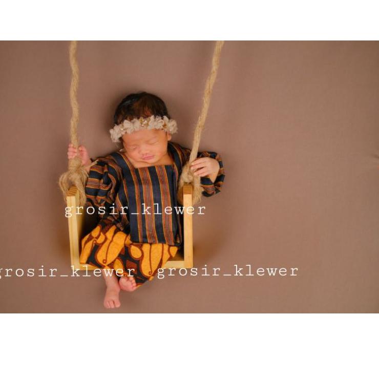 [KODE HIFW0] BEST SELLER ‼️stelan kebaya lurik anak usia 0-3 tahun//baju adat anak balita perempuan/