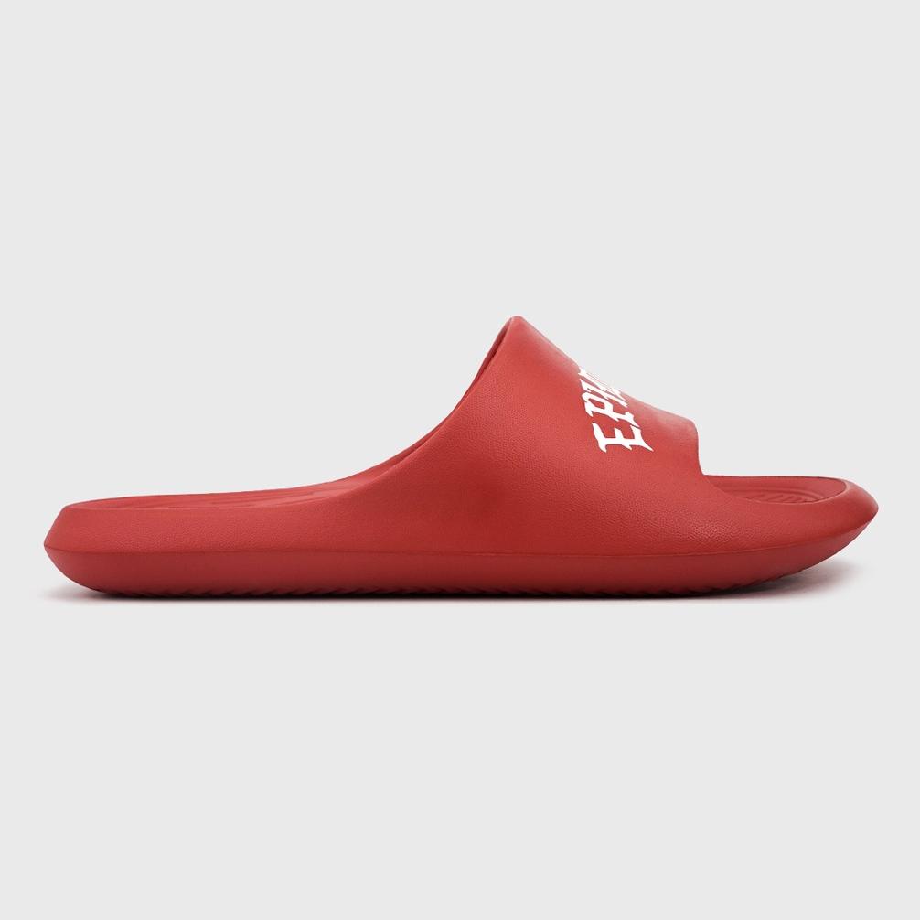 Epidemic Slide Sandal Red Goth