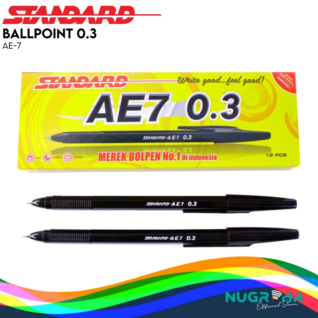 

PULPEN PEN PENA BALLPOINT STANDARD AE7 0.3 MM