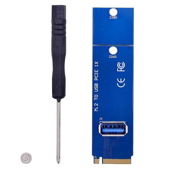 Promo NGFF M.2 Slot to USB 3.0 Card Riser Adapter for Bit Coin Miner Berkualitas