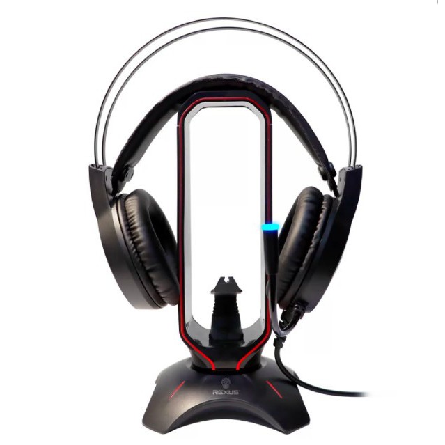 Headset Stand Bungee Rexus J3 RGB - Gaming - With USB HUB - Garansi