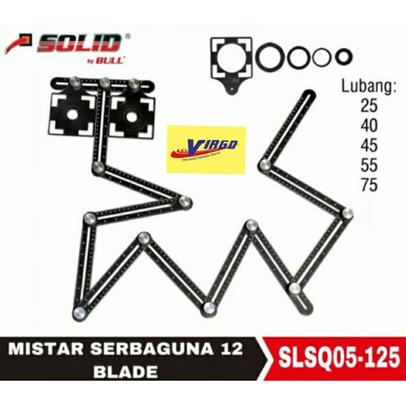 

MISTAR PENGGARIS SERBAGUNA 12 BLADE SOLID SLSQ05-125 SERBA GUNA SLSQ 05-125 RULER