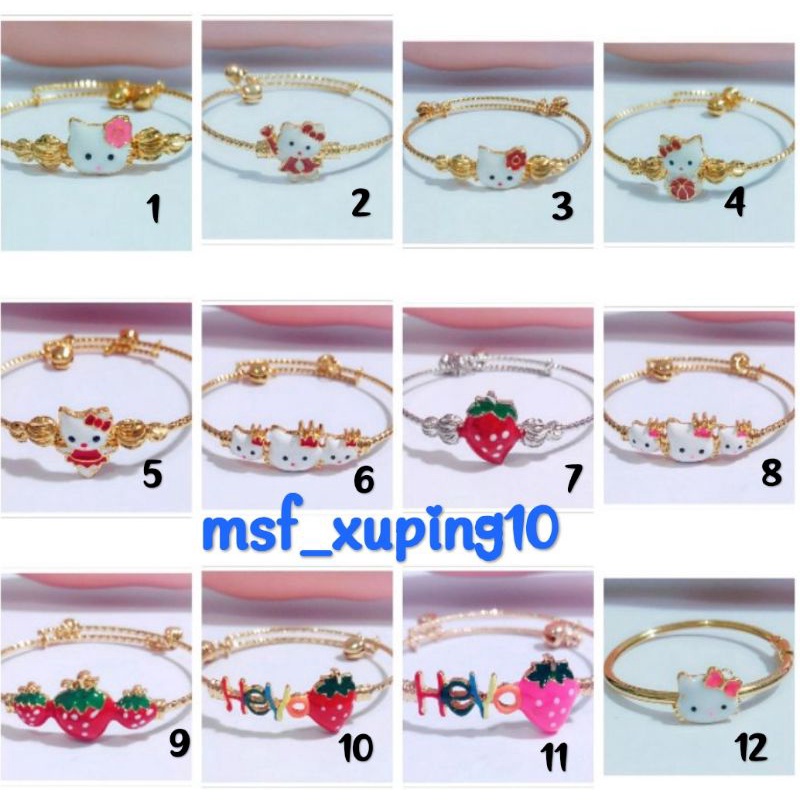 PSS01 Gelang Tangan Anak Hellokitty Xuping Lapis emass