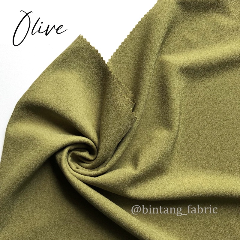 Bahan Kain Princess Stretch Lady Zara 1 meter-Olive