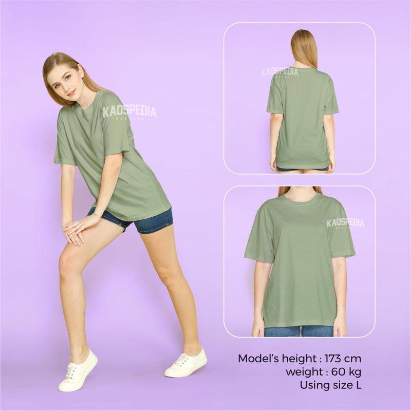Kaos Polos Cotton Combed Lengan Pendek Premium 30s Pria Wanita Kaospedia Bandung-AVOCADO