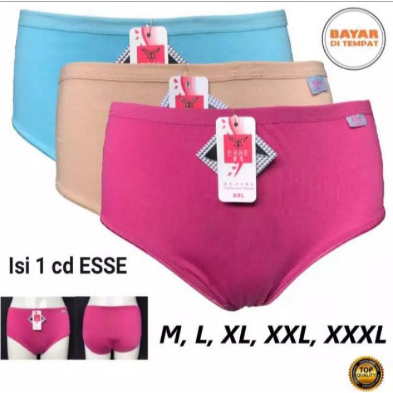 CELANA DALAM WANITA POLOS MERK ESSE ORIGINAL UKURAN M - XXXL TERMURAH