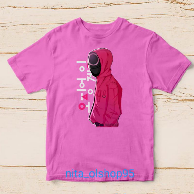 baju anak squid game kaos anak karakter squid game