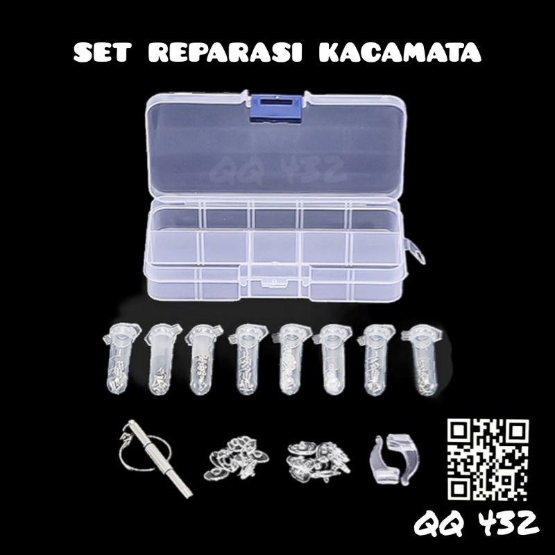 [New Item] Set Obeng Reparasi Kacamata Perlengkapan Kacamata Baut Sekrup Mur Nose Pad Earhook Nosepad Silicon