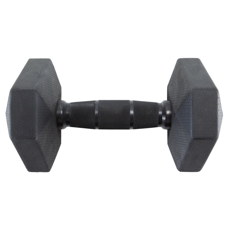 DOMYOS Hex Dumbbell Barbel Alat Angkat Beban Gym Fitness Berat 5 kg