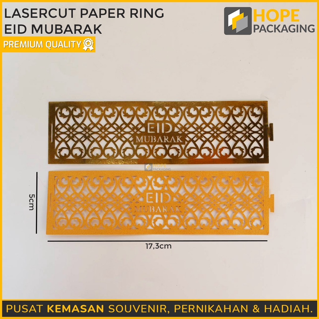[3 Pcs] Lasercut Paper EID MUBARAK / Napkin Ring / Table Napkin / Hotel Dinner Wedding