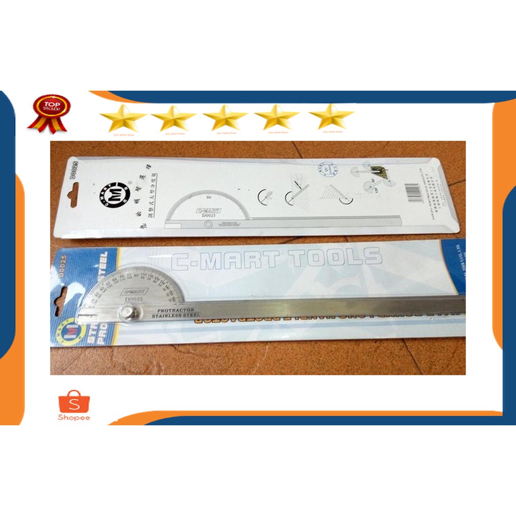

Berkualitas Busur Derajat Combi Penggaris Stainless Steel Protractor Alat Ukur Sudut ( size Besar )