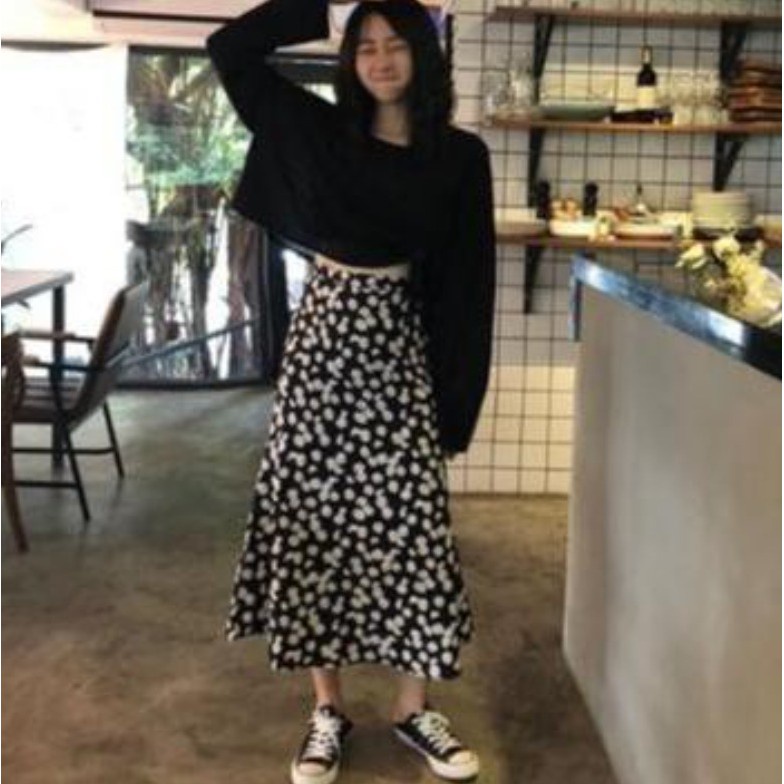 BEFAST - ZEC Rok Maxi YUJIEN / Seoyoon Daisy Maxy Skirt / Rok Motif Bunga / Rok Ala Style Korean / Rok Casual / Rok Kekinian 2021 / Rok OOTD Wanita Remaja / Rok Terlaris