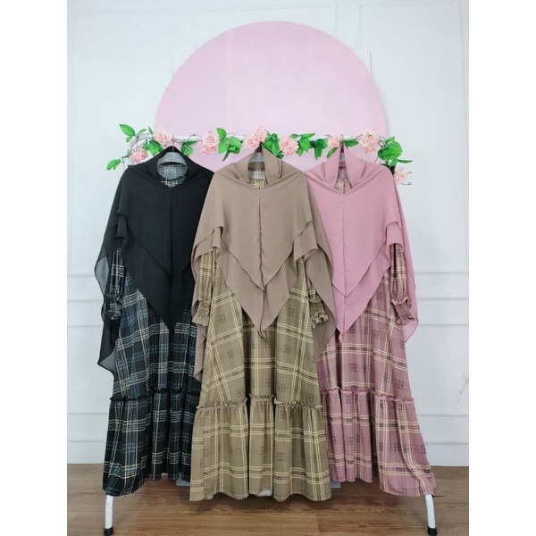 GAMIS MISBEE SET KHIMAR CERUTY BABYDOLL