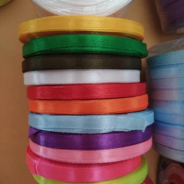 Pita kain kecil 1/4 inch / pita satin