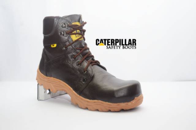 SEPATU BOOTS CATERPILLAR SAFETY KULIT KEREN TRACKING KERJA PROYEKAN PDL DINAS RESMI FORMAL